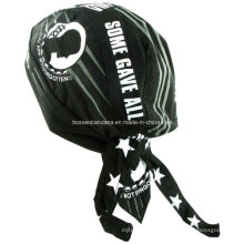 OEM Produce Customized Logo Printed Cotton Hipe Hop Sports Dew Rag Cycling Bandana Headwrap Skull Cap